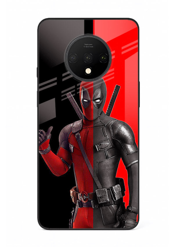 Deadpool Split Red Black cover for OnePlus 7T