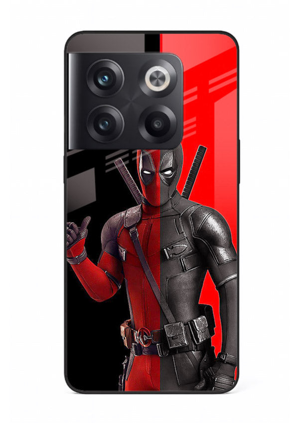 Deadpool Split Red Black cover for OnePlus 10T