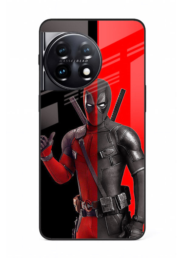 Deadpool Split Red Black cover for OnePlus 11R