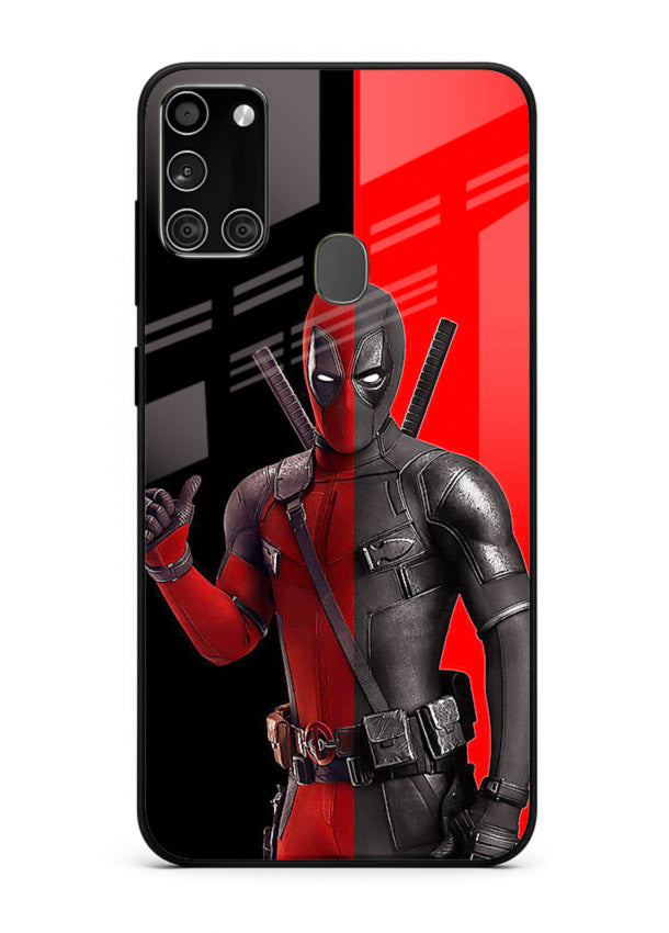 Deadpool Split Red Black cover for Samsung A21s