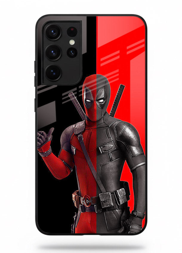 Deadpool Split Red Black cover for Samsung S21 Ultra
