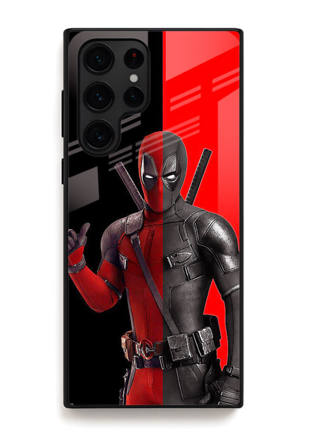Deadpool Split Red Black cover for Samsung S22 Ultra