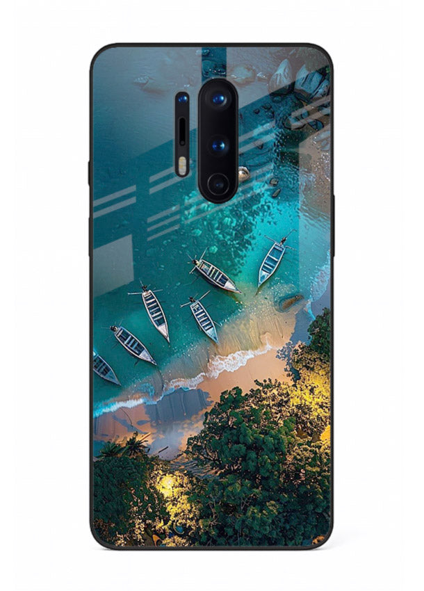 Deep Blue Lagoon glowing lagoon artwork OnePlus 8 Pro glass back cover