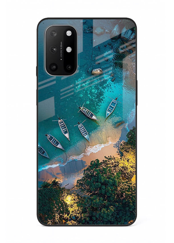 Deep Blue Lagoon glowing lagoon artwork OnePlus 8T glass back cover