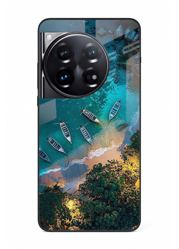 Deep Blue Lagoon glowing lagoon artwork OnePlus 12 glass back cover