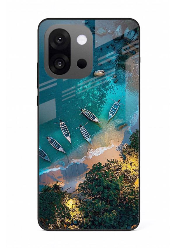 Deep Blue Lagoon glowing lagoon artwork OnePlus 13s glass back cover