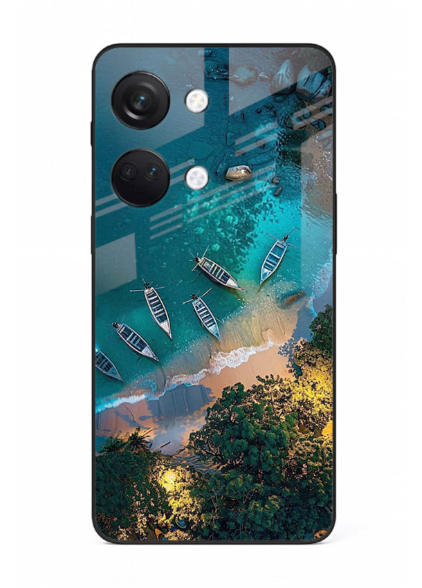 Deep Blue Lagoon glowing lagoon artwork OnePlus Nord 3 glass back cover