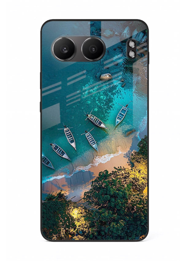 Deep Blue Lagoon glowing lagoon artwork OnePlus Nord 4 glass back cover
