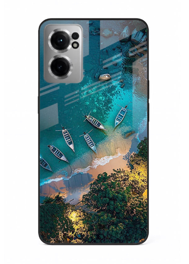 Deep Blue Lagoon glowing lagoon artwork OnePlus Nord CE2 5G glass back cover