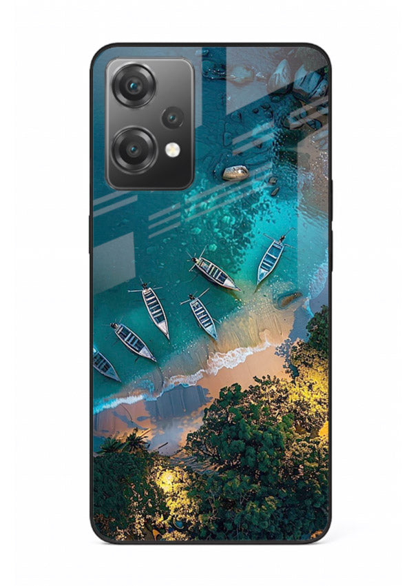Deep Blue Lagoon glowing lagoon artwork OnePlus Nord CE2 Lite 5G glass back cover