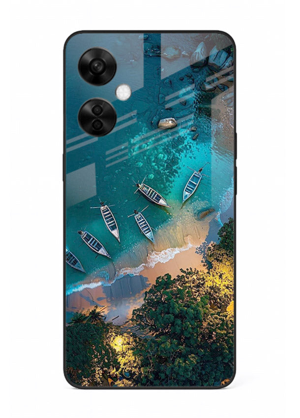 Deep Blue Lagoon glowing lagoon artwork OnePlus Nord CE3 Lite glass back cover