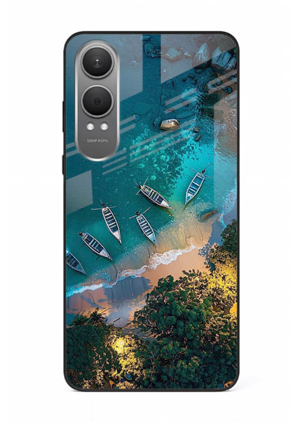 Deep Blue Lagoon glowing lagoon artwork OnePlus Nord CE4 Lite glass back cover