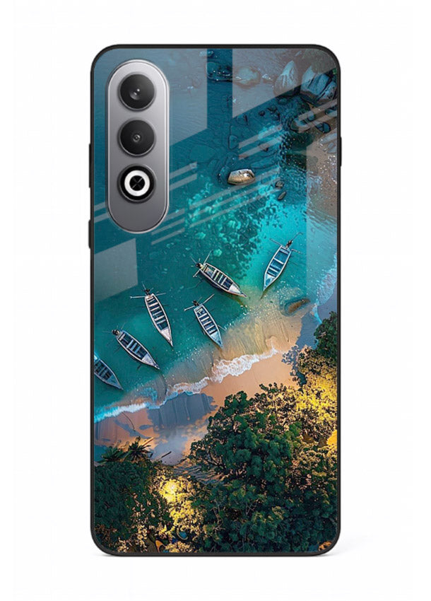 Deep Blue Lagoon glowing lagoon artwork OnePlus Nord CE4 glass back cover