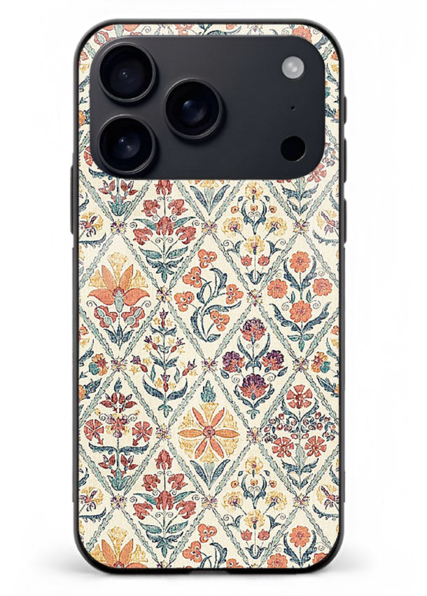 Delicate Floral Tiles pastel floral tile pattern iphone 17 pro max glass back cover