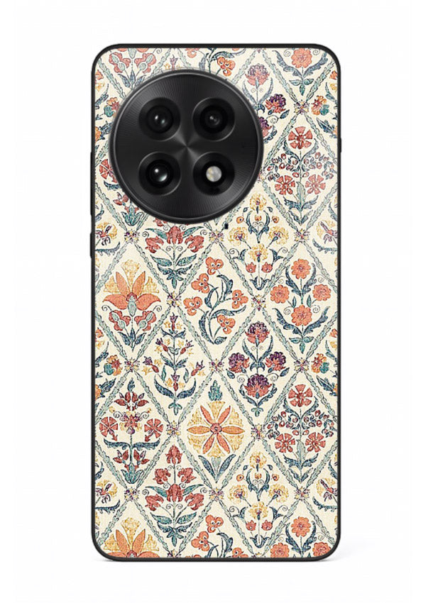 Delicate Floral Tiles pastel floral tile pattern OnePlus 13 glass back cover