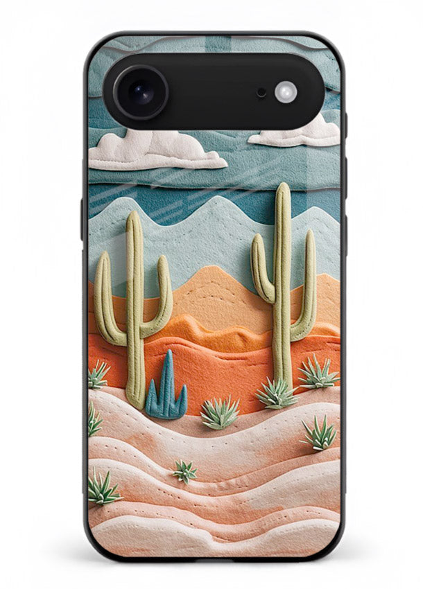 Desert Cactus Sunset cactus desert sunset artwork iphone 18 air glass back cover