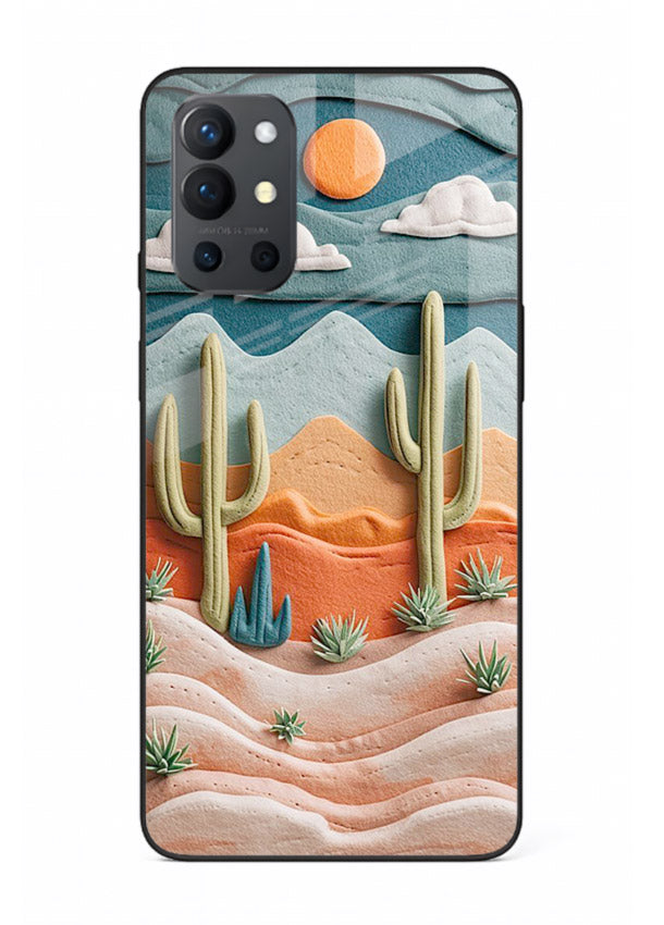 Desert Cactus Sunset cactus desert sunset artwork OnePlus 9R glass back cover