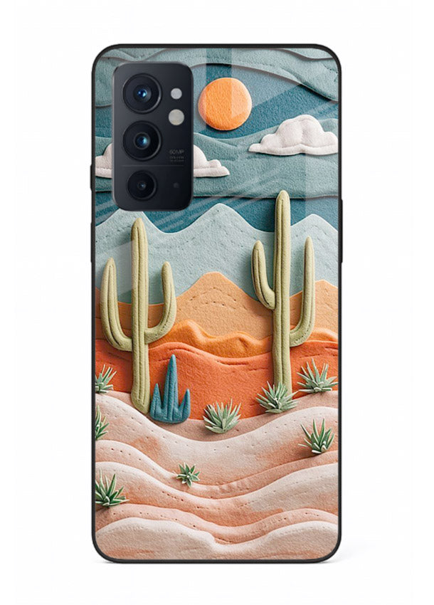 Desert Cactus Sunset cactus desert sunset artwork OnePlus 9RT glass back cover