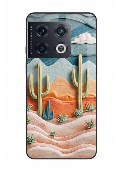 Desert Cactus Sunset cactus desert sunset artwork OnePlus 10 Pro glass back cover