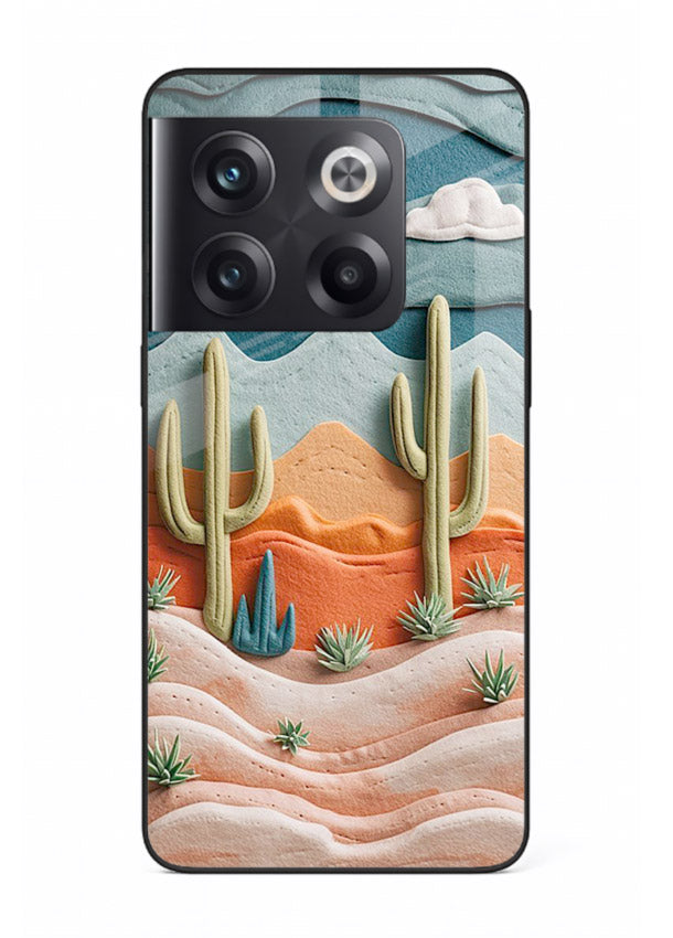 Desert Cactus Sunset cactus desert sunset artwork OnePlus 10T glass back cover