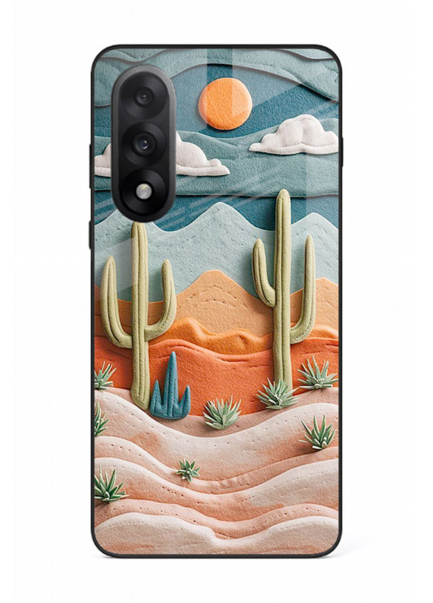 Desert Cactus Sunset cactus desert sunset artwork OnePlus Nord 5 glass back cover