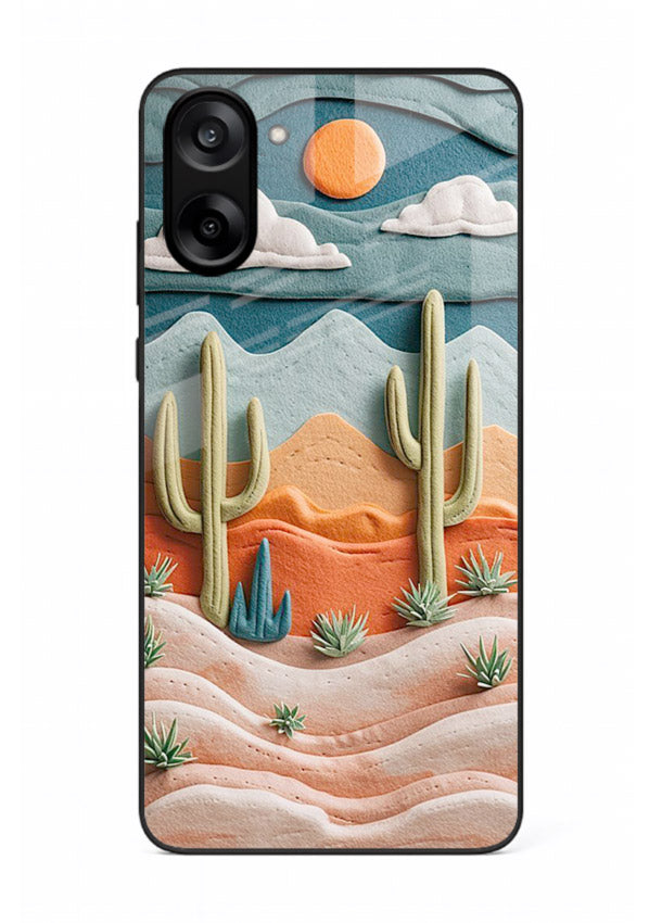 Desert Cactus Sunset cactus desert sunset artwork OnePlus Nord CE5 glass back cover