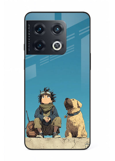 desert monk dog aesthetic art OnePlus 10 Pro glass cover unique peaceful duo case