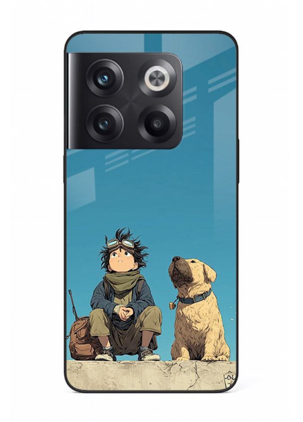 desert monk dog aesthetic art OnePlus 10T glass cover unique peaceful duo case