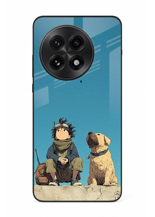 desert monk dog aesthetic art OnePlus 13R glass cover unique peaceful duo case