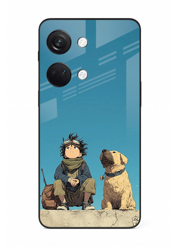 desert monk dog aesthetic art OnePlus Nord 3 glass cover unique peaceful duo case