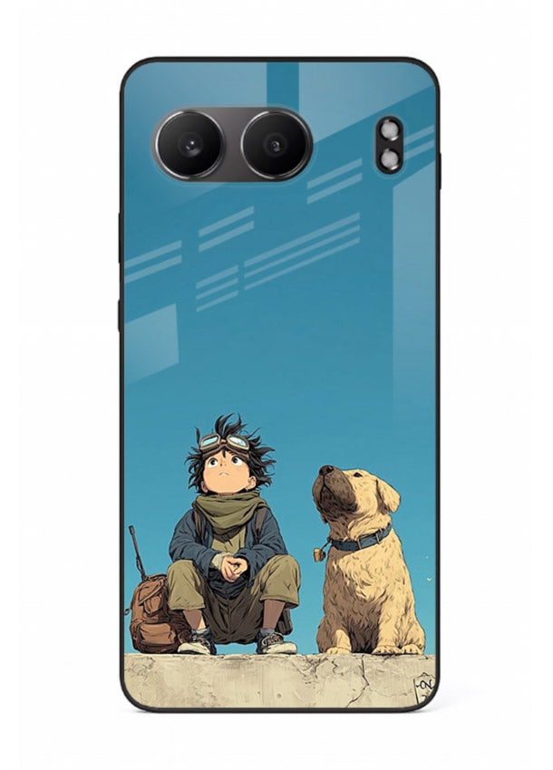 desert monk dog aesthetic art OnePlus Nord 4 glass cover unique peaceful duo case