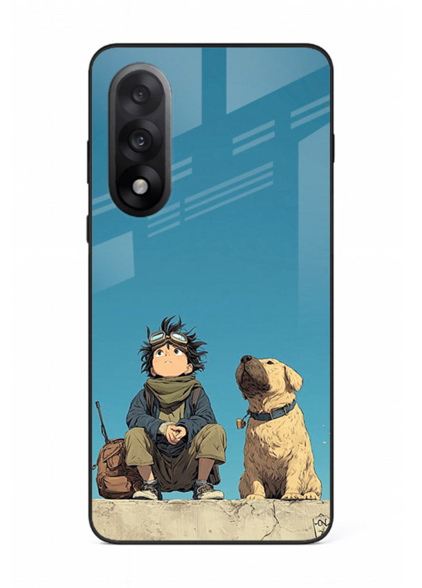 desert monk dog aesthetic art OnePlus Nord 5 glass cover unique peaceful duo case