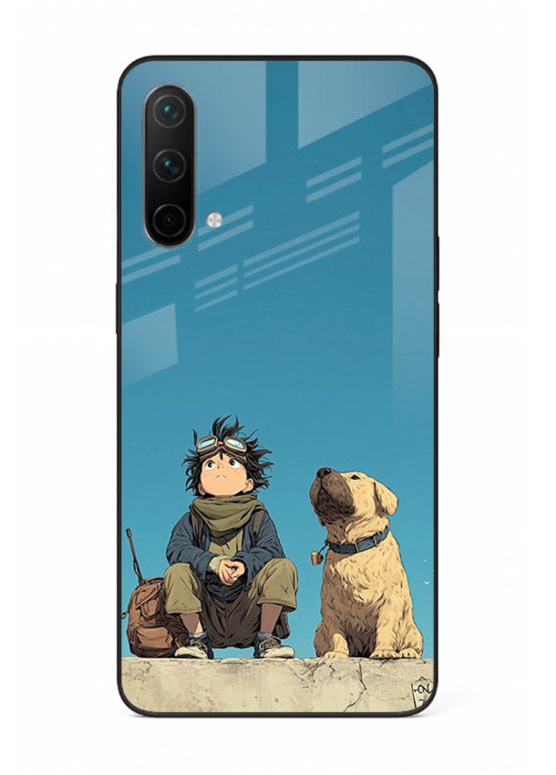 desert monk dog aesthetic art OnePlus Nord CE 5G glass cover unique peaceful duo case