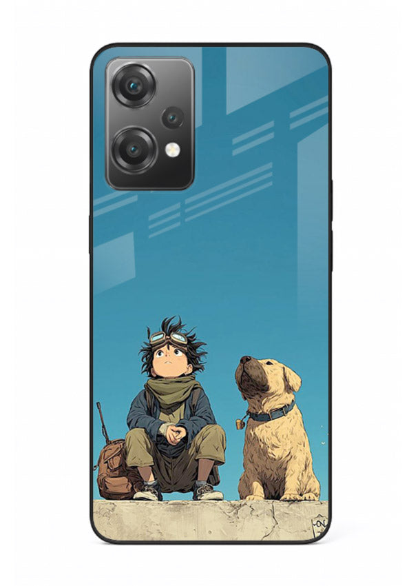 desert monk dog aesthetic art OnePlus Nord CE2 Lite 5G glass cover unique peaceful duo case