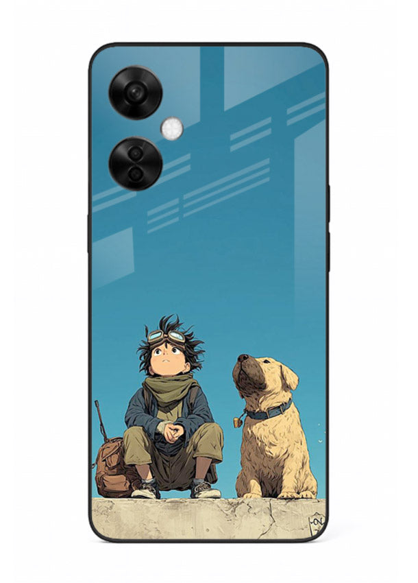 desert monk dog aesthetic art OnePlus Nord CE3 Lite glass cover unique peaceful duo case