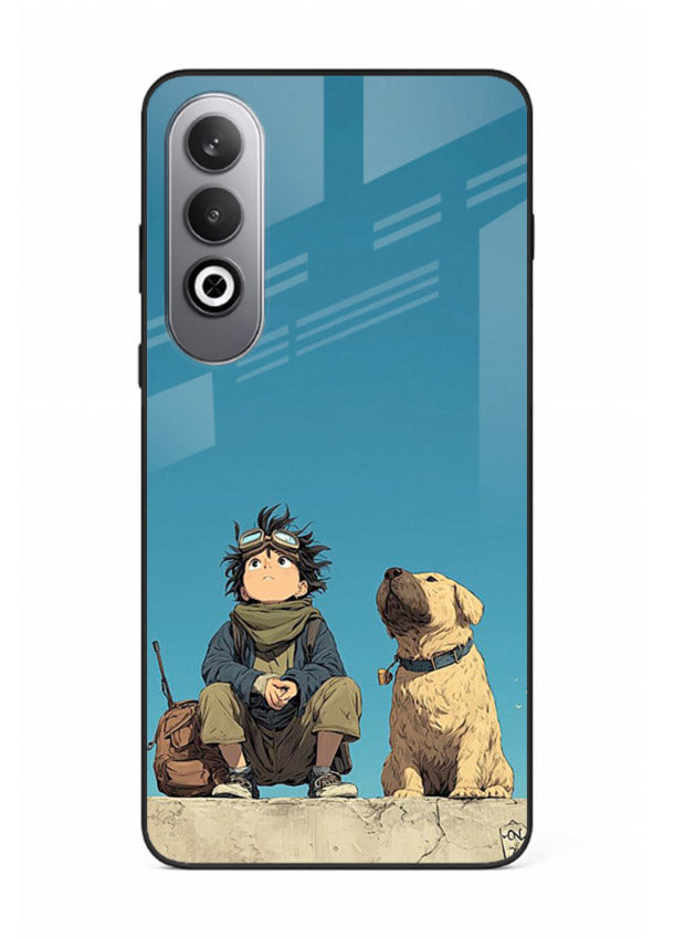 desert monk dog aesthetic art OnePlus Nord CE4 glass cover unique peaceful duo case
