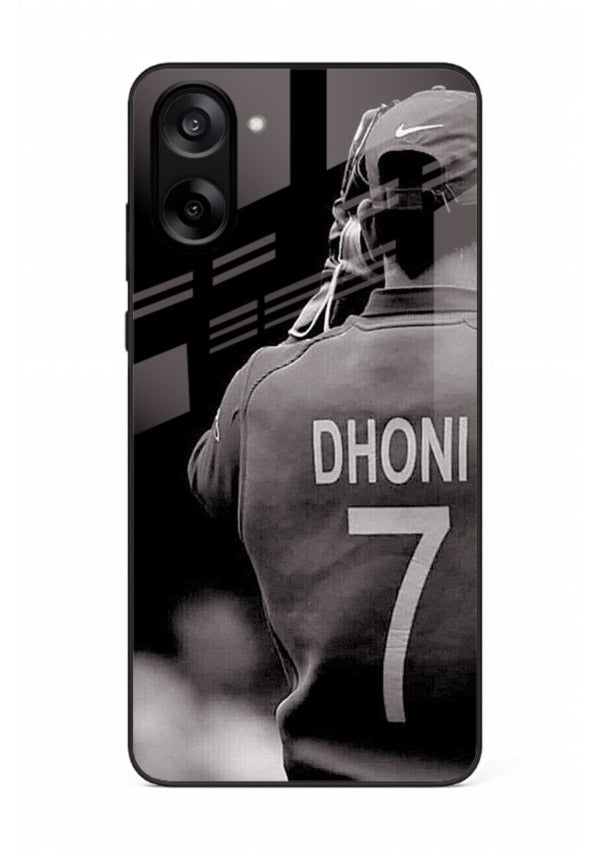 Monochrome number seven cricket artwork on glossy tempered glass OnePlus Nord CE5 back cover