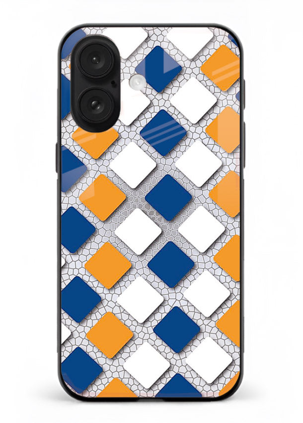 Diamond Tile Pattern geometric diamond pattern iphone 16 glass back cover