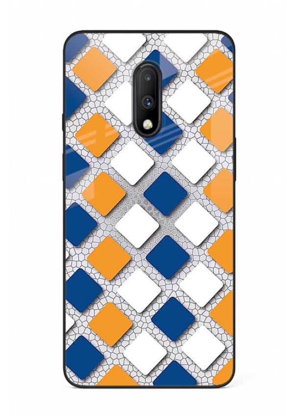 Diamond Tile Pattern geometric diamond pattern OnePlus 7 glass back cover