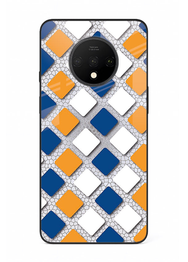 Diamond Tile Pattern geometric diamond pattern OnePlus 7T glass back cover