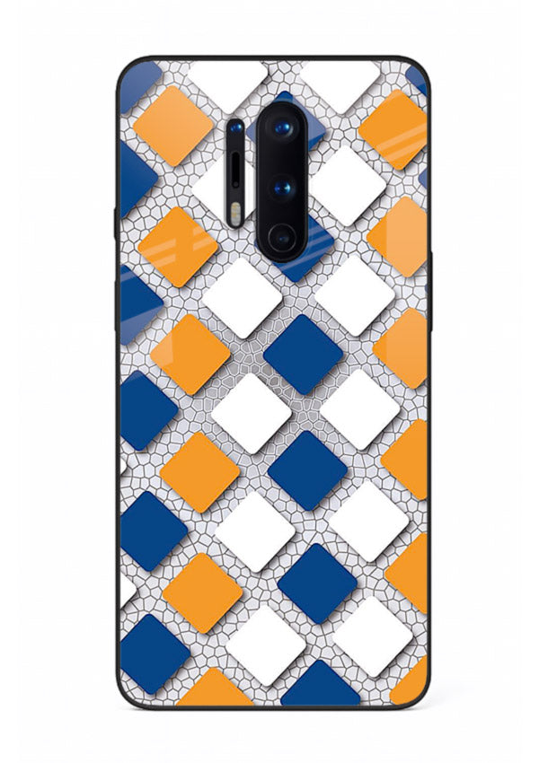 Diamond Tile Pattern geometric diamond pattern OnePlus 8 Pro glass back cover