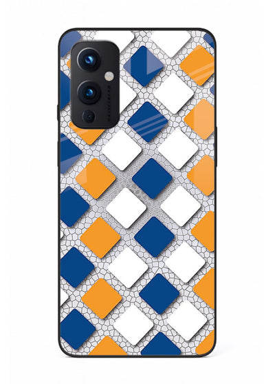 Diamond Tile Pattern geometric diamond pattern OnePlus 9 Pro glass back cover