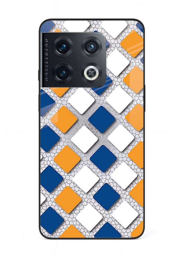 Diamond Tile Pattern geometric diamond pattern OnePlus 10 Pro glass back cover