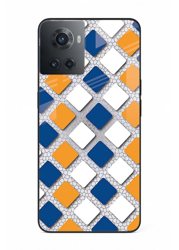 Diamond Tile Pattern geometric diamond pattern OnePlus 10R glass back cover