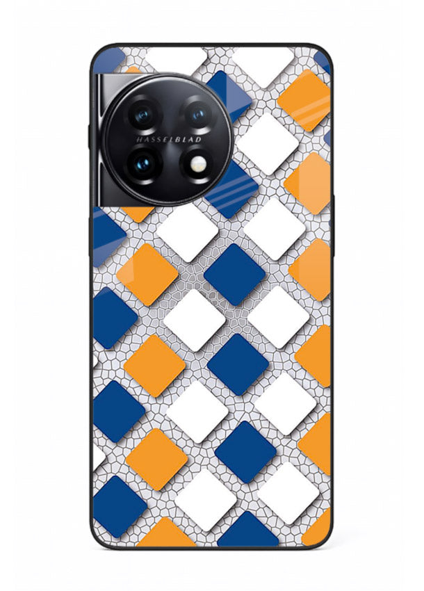 Diamond Tile Pattern geometric diamond pattern OnePlus 11 glass back cover