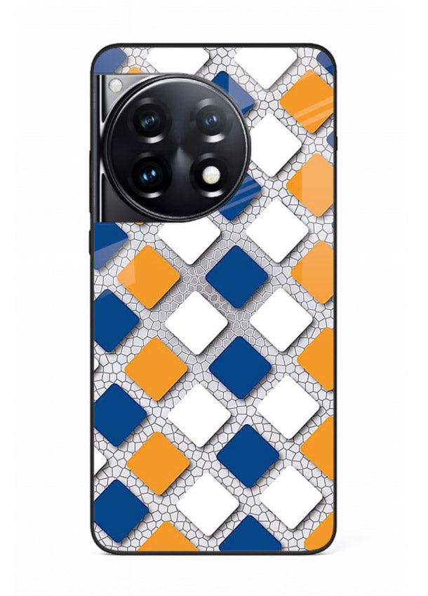 Diamond Tile Pattern geometric diamond pattern OnePlus 12R glass back cover