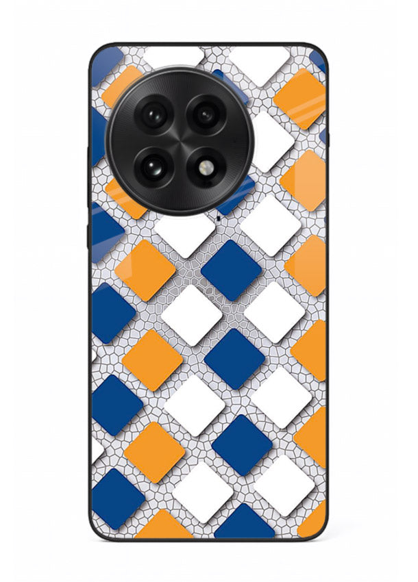Diamond Tile Pattern geometric diamond pattern OnePlus 13 glass back cover