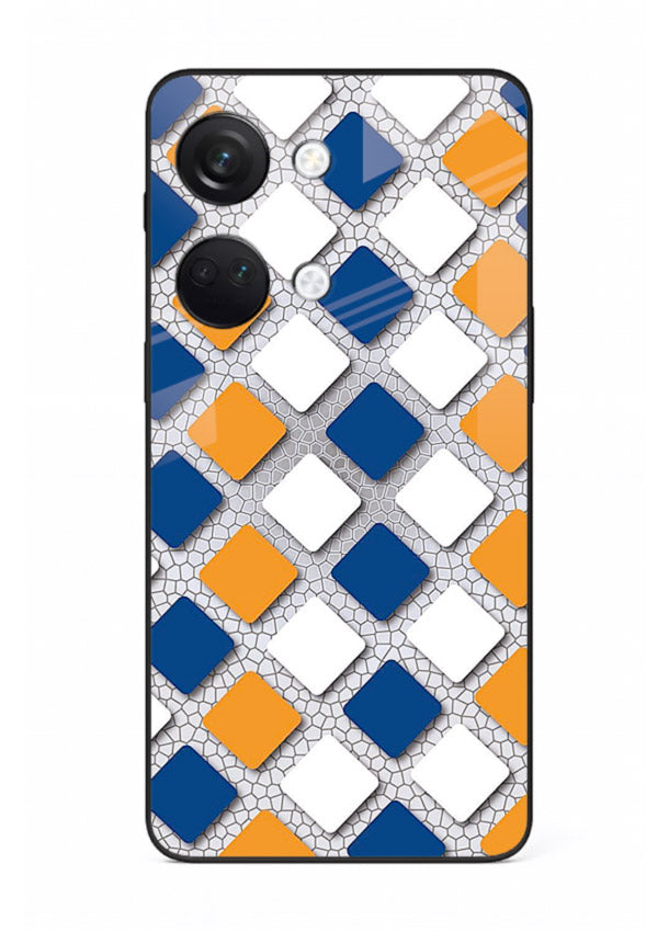 Diamond Tile Pattern geometric diamond pattern OnePlus Nord 3 glass back cover
