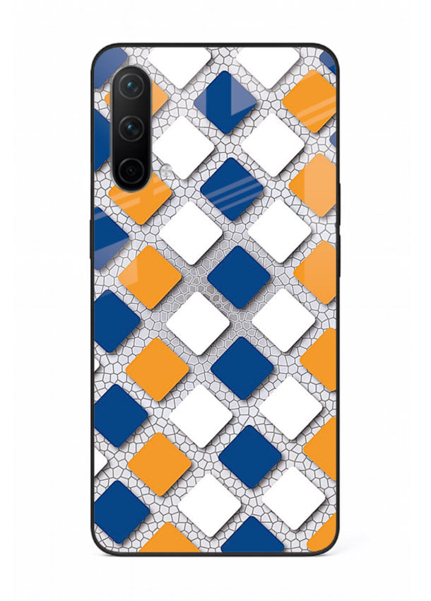 Diamond Tile Pattern geometric diamond pattern OnePlus Nord CE 5G glass back cover