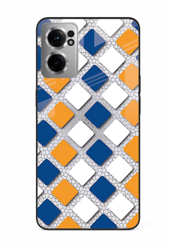 Diamond Tile Pattern geometric diamond pattern OnePlus Nord CE2 5G glass back cover